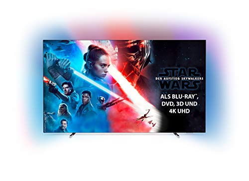 Philips Ambilight 55OLED804 139 cm (55 Zoll) Oled TV (4K UHD, HDR10+, Android TV, Dolby Vision, Google Assistant, Alexa...